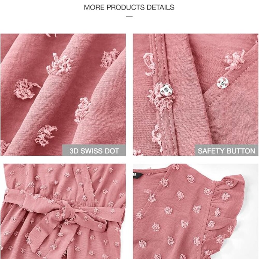 Pink Ruffle Midi Dress size medium - Picture 9 of 9